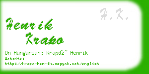 henrik krapo business card